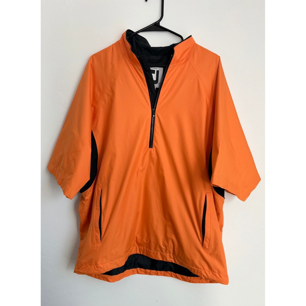 FootJoy DryJoys Short Sleeve Windbreaker 1/4‎ Zip Jacket Golf Tennis Outdoors